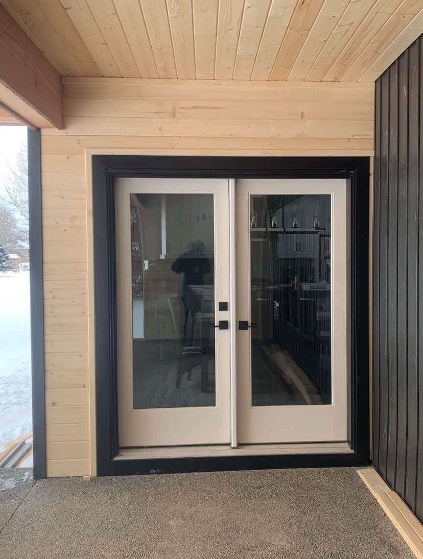 Deck entry door installation, Embro, ON